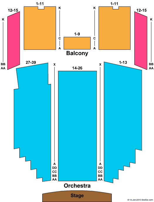 Olympia Theatre - Montreal Standard Seating Chart